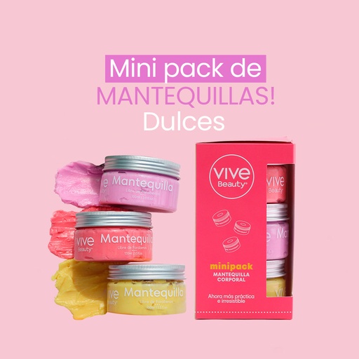 [12342] Mini Pack Mantequilla Dulces *100ml x3* VIVE BEAUTY