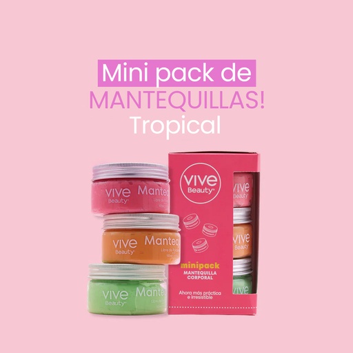 [12342-1] Mini Pack Mantequilla Tropicales *100ml x3* VIVE BEAUTY