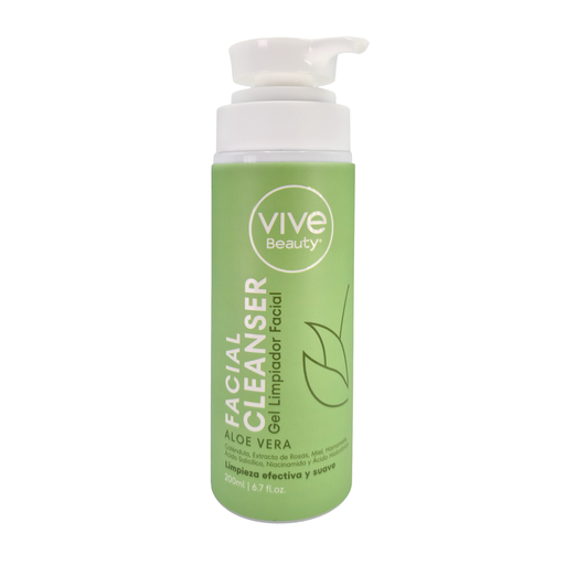 [12365-1] Gel Limpiador Facial Aloe Vera *200ml* VIVE BEAUTY